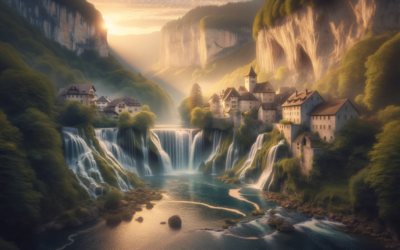 Paesaggi di primavera nella Jura francese: canyon, vigneti e villaggi sospesi