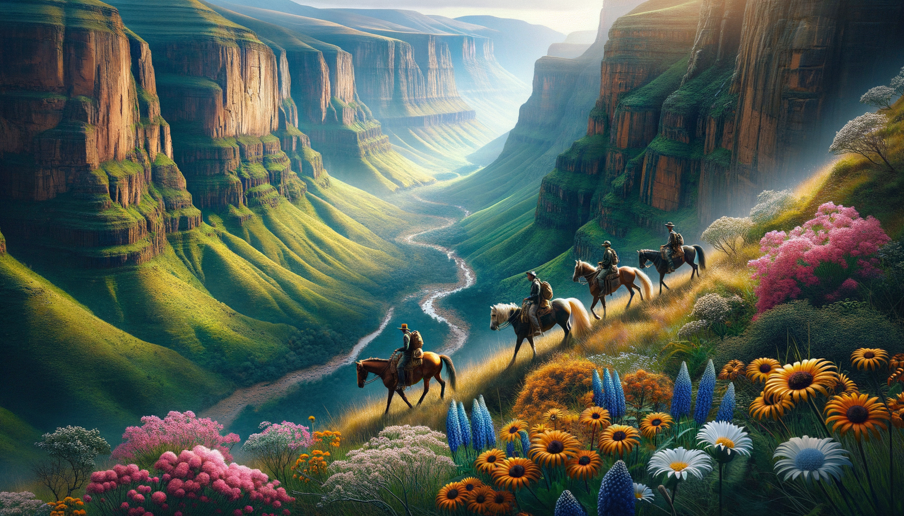 avventure primavera lesotho canyon altopiano